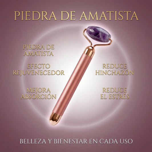 Masajeador facial eléctrico Piedra Natural Amatista