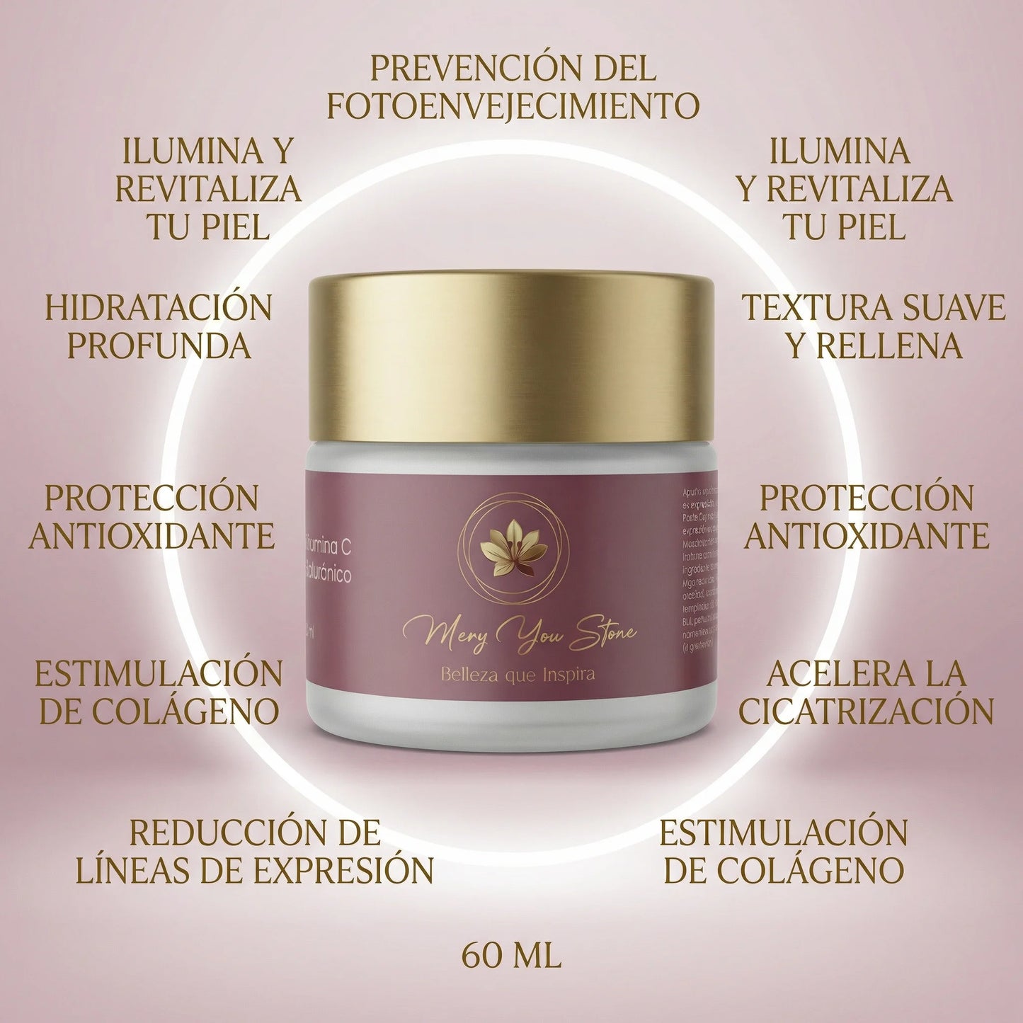 Crema Vitamina C + Ácido Hialurónico | LUMINOSIDAD PURA