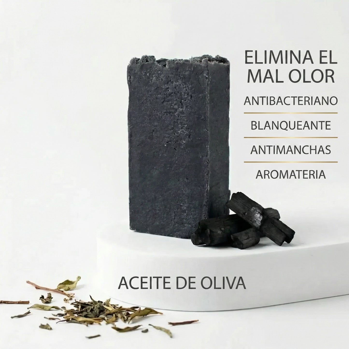 PASTILLA DE JABÓN DE CARBÓN ACTIVO
