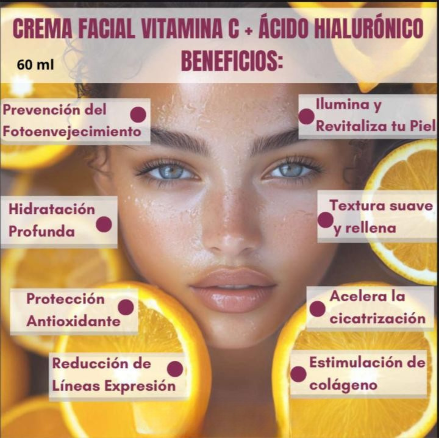 Crema de Vitamina C + Ácido Hialurónico