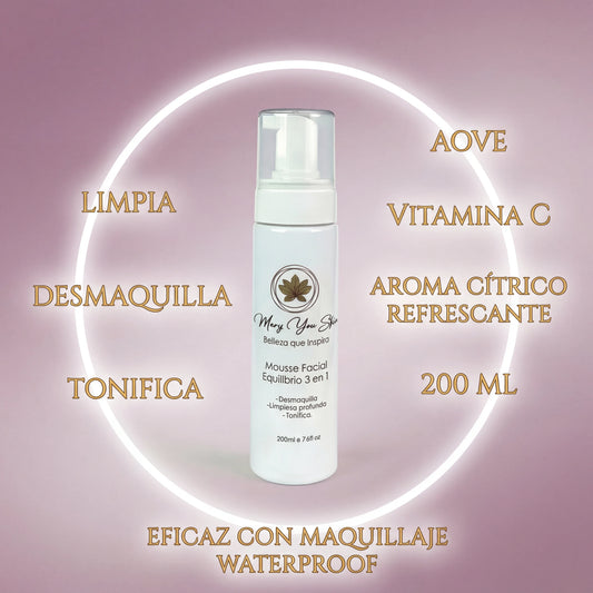 Mousse Limpiador Facial Equilibrio 3 en 1