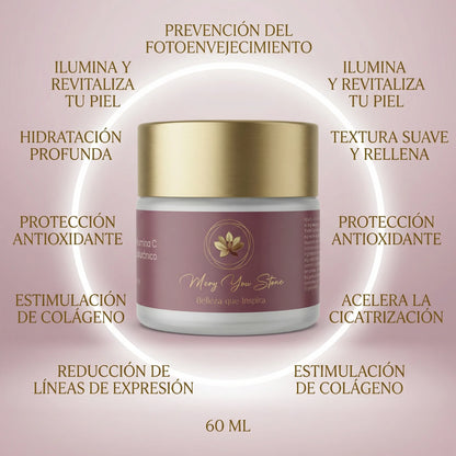 Crema Vitamina C + Ácido Hialurónico | LUMINOSIDAD PURA
