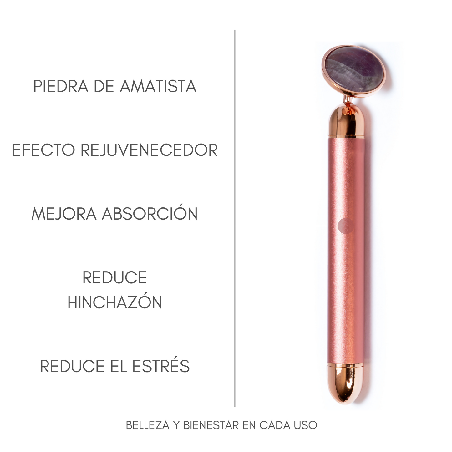 Electric Facial Massager Natural Amethyst Stone