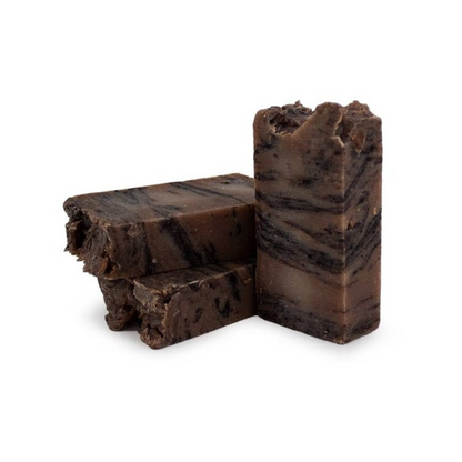 Jabon artesanal de chocolate con base de aceite de oliva