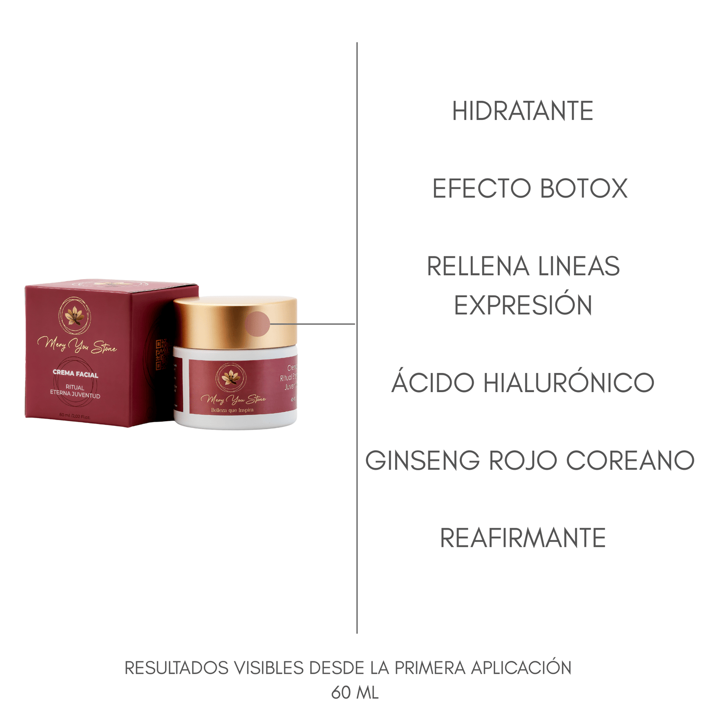 Ritual Eterna Juventud | Crema Facial Anti - Edad Global - MERY YOU STONE